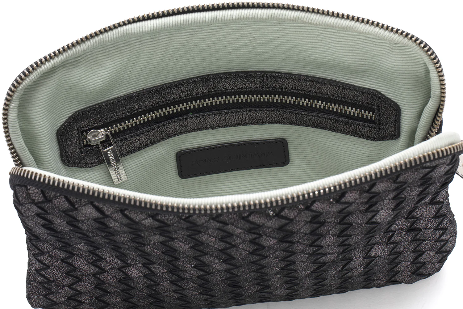 BOLSO DE MANO V015 TRENZADO CARUSSO ANTRACITA - Image 2