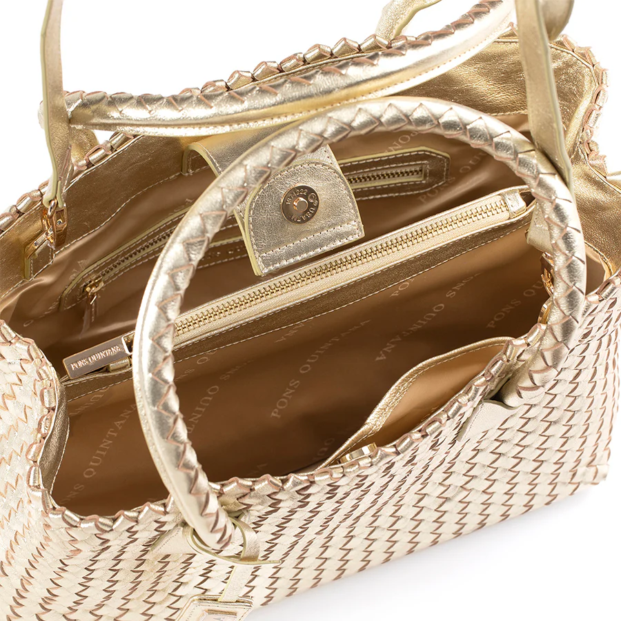 BOLSO DE MANO V090 METAL PLATINO - Image 3
