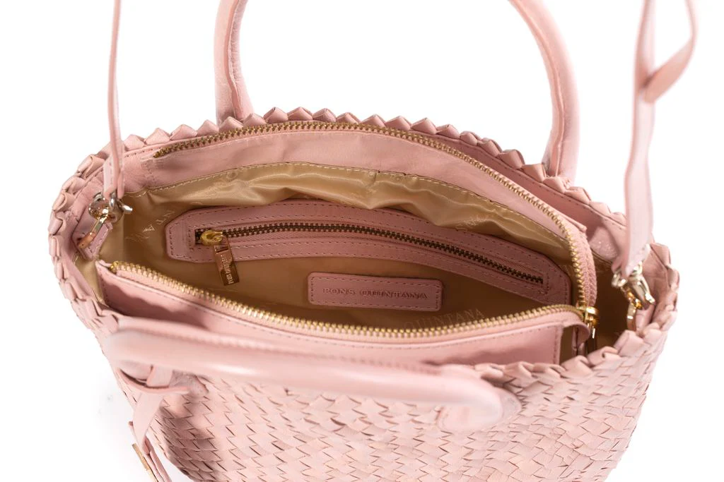 BOLSO DE MANO V210 TRENZADO NUDE - Image 3